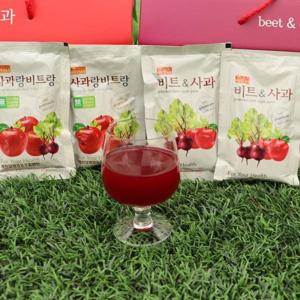 [며르치] 100% NFC 착즙 제천에서 직접 재배수확한 비트와사과로 만든 착즙, 비트앤사과즙 30포