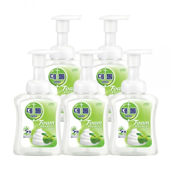 데톨 핸드워시 포밍 애플 본품 250ml 5개