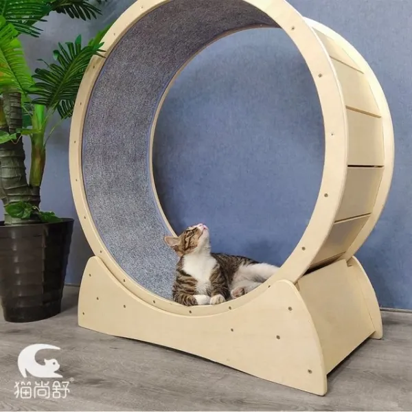 마우스몰 고양이 무소음 캣휠 고양이 챗바퀴 고양이 운동 휠, 안쪽색상 그레이개, 중형