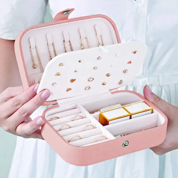 2단 악세사리보관함 보석함 주얼리 귀걸이 팔찌 반지 보관함