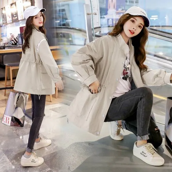 캐주얼룩 셔링 하프 사파리자켓