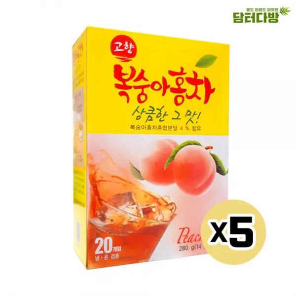 [짐앤영]_: 고향 복숭아홍차 20스틱X5_D + 200D825, 1