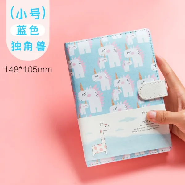 다이어리 휴대용 스몰사이즈 노트 한국 장부 참신한 손장부 세트포장 일본식 소녀하트 아이디어 귀여운 컬러페이지 삽화 자재화 빈티지 예쁜 여학생 개성 T04 스몰사이즈 50k유니콘 화친을 보내다 종이테이프 1개 