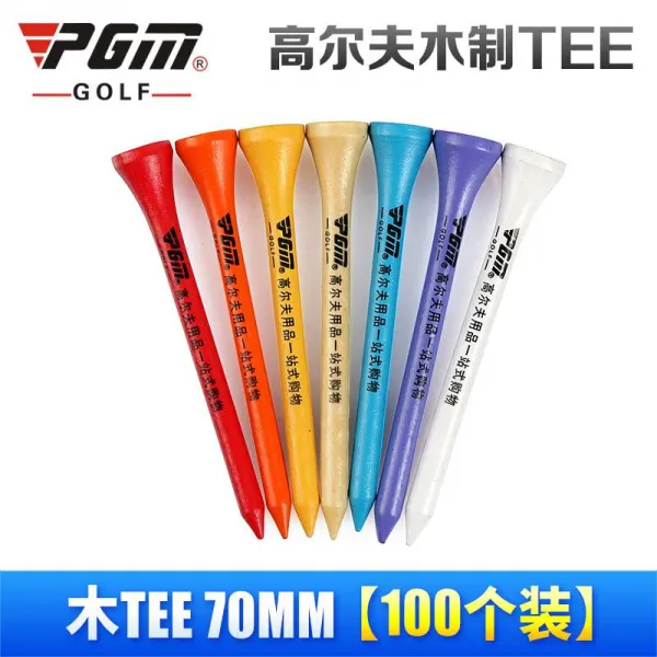 골프스파이크 골프 TEE퇴장 기구 용품 나무 TEE, T14-나무 TEE70mm(포함 logo)(100개별포장)