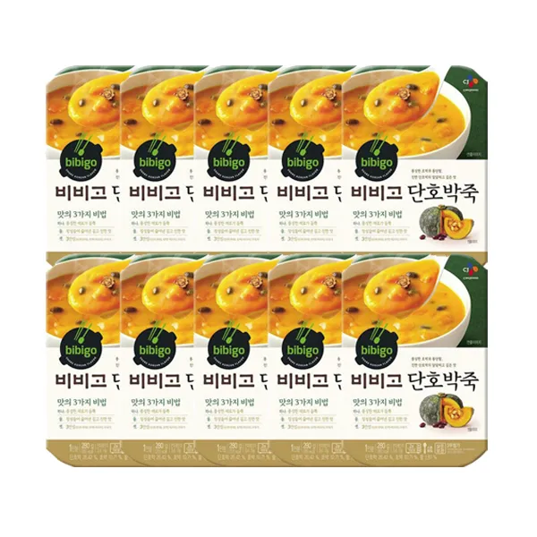 비비고 단호박죽, 280g, 10개