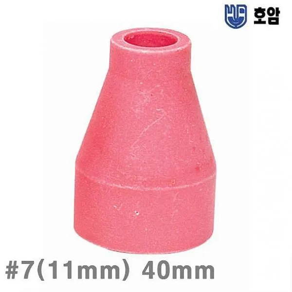 우니유리 호암 500A일반 알곤세라믹노즐 방 7 11mm 40mm 통 10개 용접용품