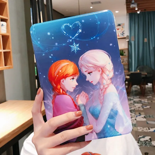 ipad 보호 커버 9.7 인치 Apple air2 태블릿 새로운 ipad 10.2 귀여운 Air3 실리콘 낙하 방지 Pro10.5 Frozen Aisha mini5 일체형 미니 4 만화, .