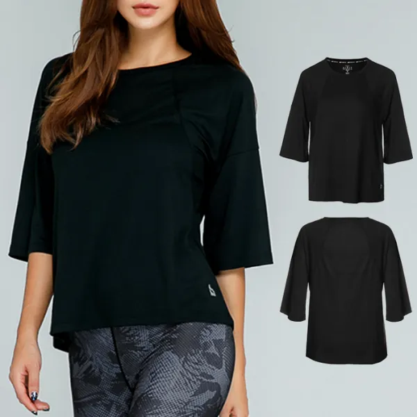 패션윙 여성용 소프트모달 이지 웨이스트 7부 티셔츠 요가복 헬스복 운동복 트레이닝복 상의 