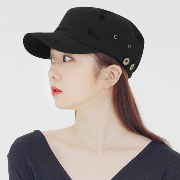 마인드맵 딸랑 군모 빈티지 워싱 군인모자