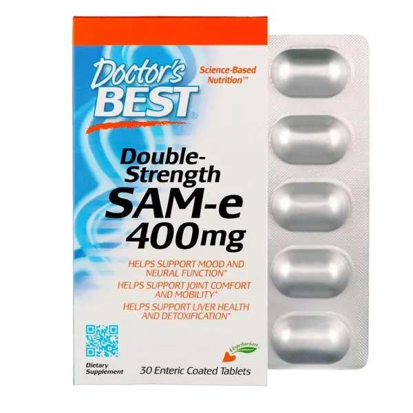 Doctor's Best 닥터스베스트 Sam E 더블스트렝스 Double Strength 400mg 30장용코팅정제 1팩 30개입