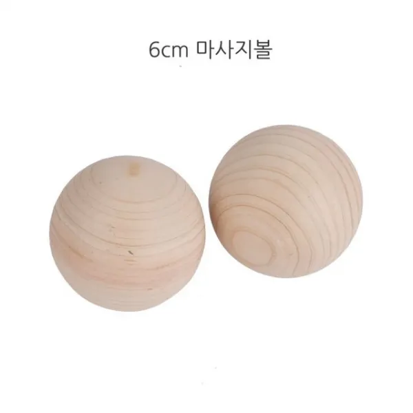 QW169DC5H 지 원목 압볼 압도구 압공 안마용품 순수편백나무 셀프 마사볼 마사도구 6cm 2개 1set qh-00301, 네로 1