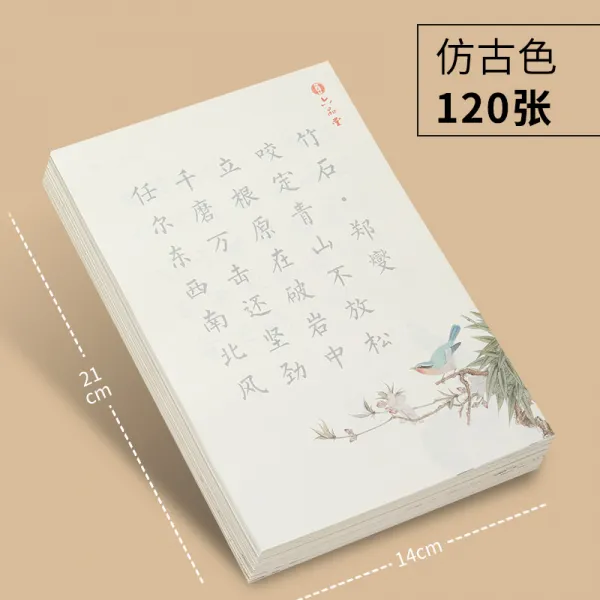 비녀 꽃 덧없는 세상 모사함 붓 초보자 글씨본 서첩 입문 고시묘사하다 레드 시와 사의 부드러운 필치 영 기초 연습용 엔틱 디럭스 커버 （ 붓 *2_ 먹물 *2 유체 엔틱 색상 120 장 14cm