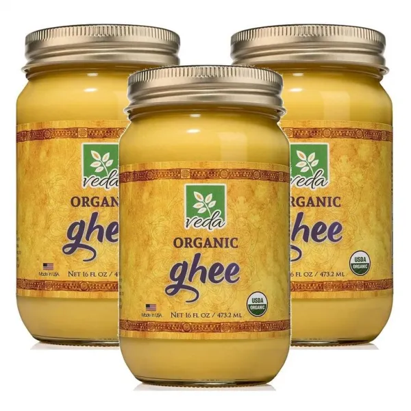 Veda Organic Ghee 베다오가닉기 기 버터 자연유래 그라스 페드 클레어파이드 버터 473ml GHEE, ３개　(개당 45,700원 - 코드563p)