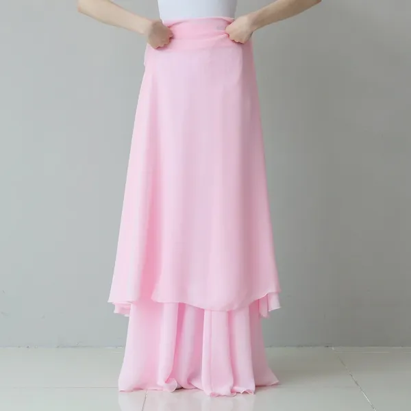 Kd210 연핑크 10부 한국무용 도비 풀치마