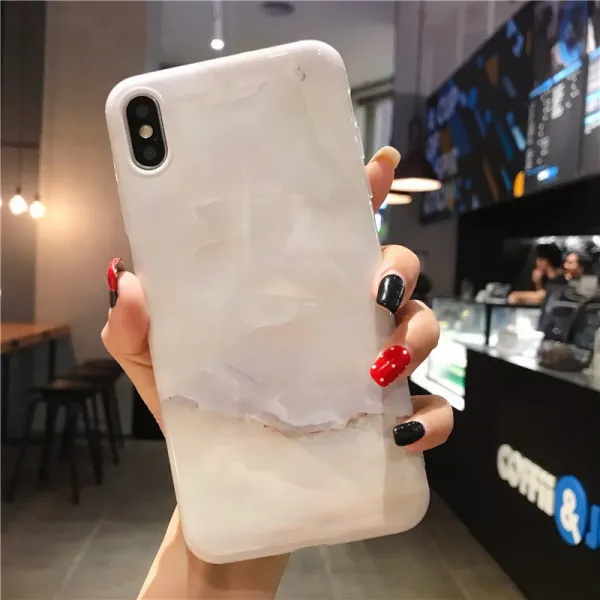해외를담다 심플 냉담 무드 IPHONE11 핸드폰케이스 PROMAX 대리석문 사과폰 X부드러운케이스 XR 개성