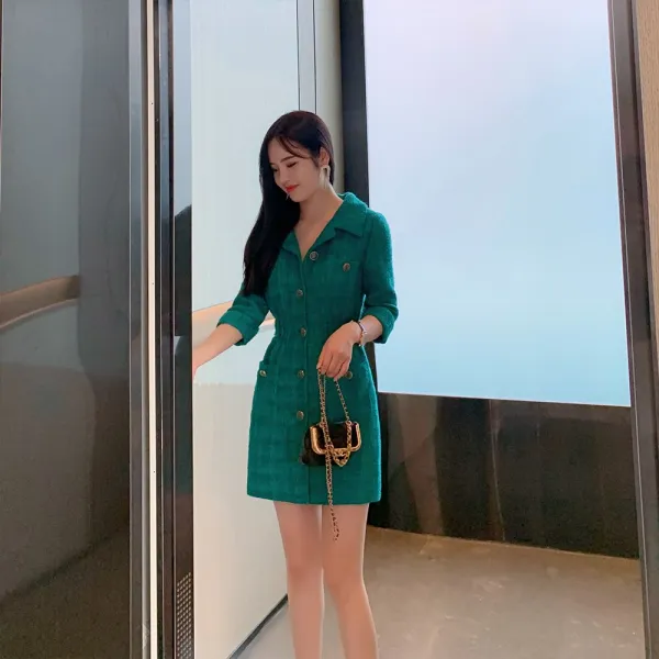 황제는 너무 사치스럽게도 내색을 하지 않았다미화 무게 셀럽 향 할머니 색상 트위드 허리보정 여성