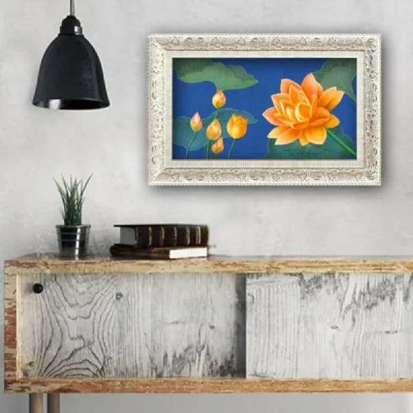 일음샵주_연꽃그림액자 풍수그림 돈들어오는 꽃그림 55엔틱W8 벽걸이액자 액자 연꽃액자 연꽃액자인테리어 꽃그림액자**em피, 령~*