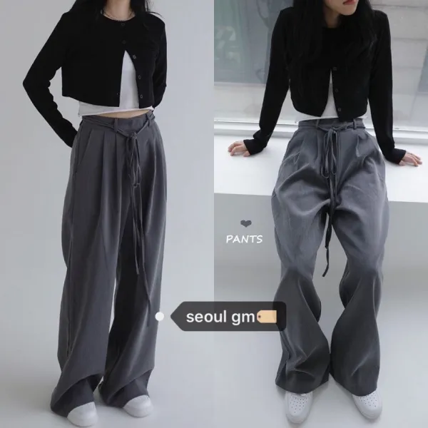 Seoulchic 발을 구르다 추우천 디자이너 보이핏 볼륨 스트랩 와이드 스트레이트핏 일자 시