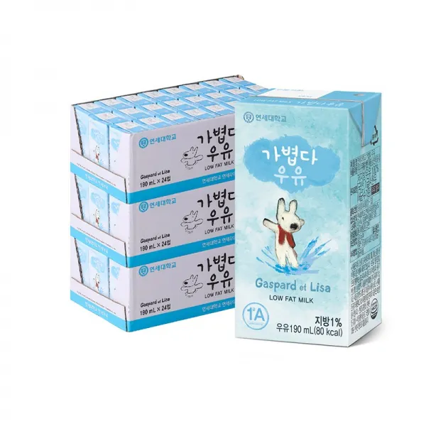 연세우유 가볍다 우유, 190ml, 72팩