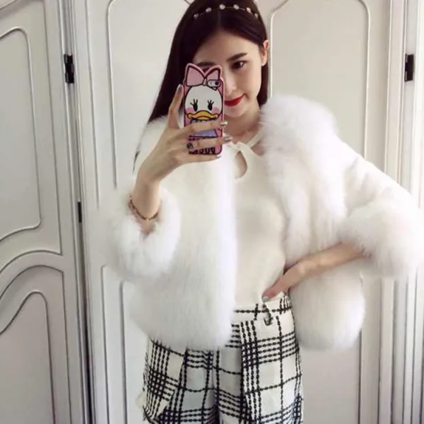 엘림몰 여성 인조 모피 코트