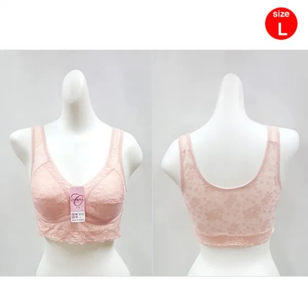 시스루 플라워 탑브라-베이지 L 등살보정브라 여자브라 편한브래지어 여성보정브라 원더브라 xlew