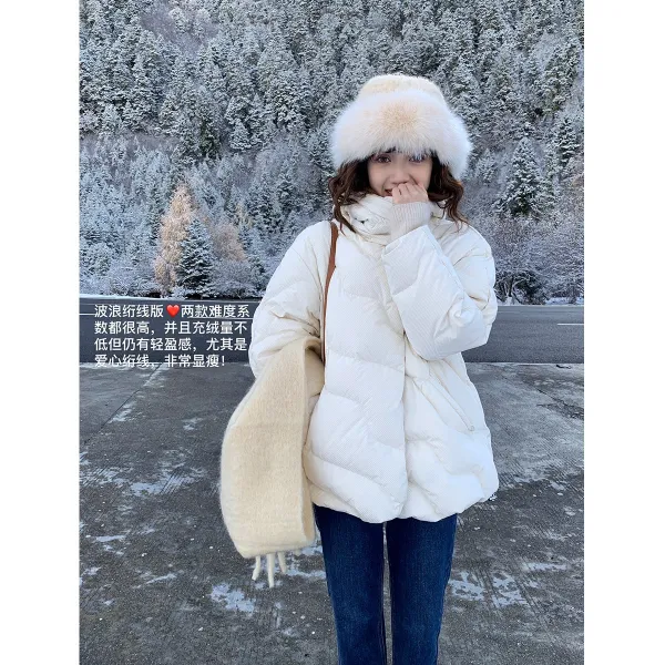 엠패딩 MORNINGHAZE 큐피드 의 화살 모처럼 한번 보고 있다 슬림핏 사랑하트 웨이브 무늬 퀼팅 2846315703