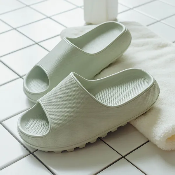 욕실화 물샘 펀칭 빠른건조 통굽 여름슬리퍼 여자소프트 욕실 샤워 미끄럼방지 악취방지 커플용품 실내 홈웨어 남성 C14 그레이와그린 슈퍼소프트 똥 밟는 느낌 
