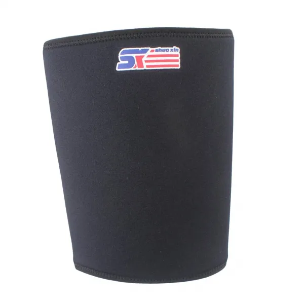 Zld 탄성 허벅지 중괄호 랩 랩 지원 압축 슬리브 보호대 블랙 1개