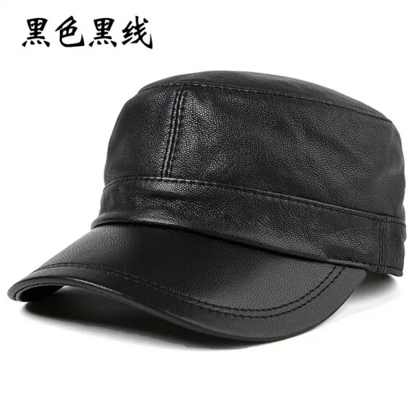 심쿵해외 남자가죽모자 양가죽 봄가을 데일리 플랫모자 XL