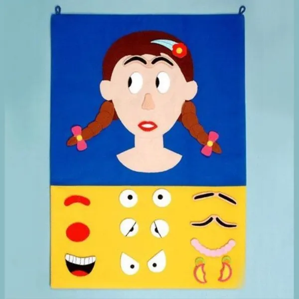 매직캐슬 벽걸이 아동 표정바꾸기 학습교재 장난감 교육용그림