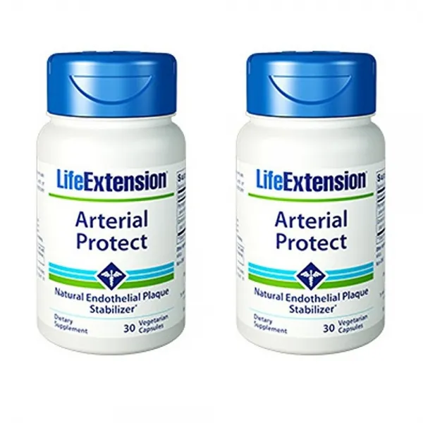 Life Extension Arterial Protect 라이프익스텐션 동맥보호 야채캡슐 30정 2팩, 2통, 0000mg