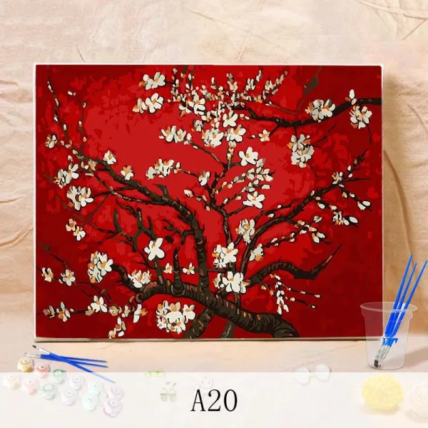 뉴타임즈20 diy 디지털유화 수자채색화 주문자유화 침실거실 장식화 D5E14A10, A20 40CM*50CM