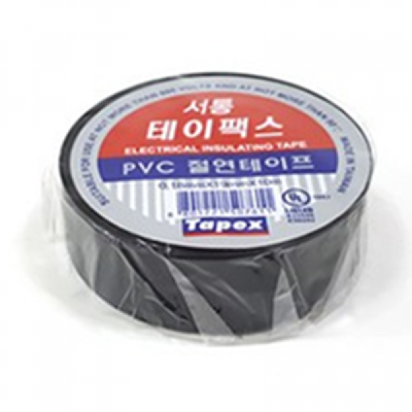 [서통] 전기절연테이프 19mm x 10M 흑색 (1박스) 10개입x25개 PVC 배선 전선 작업 신충성