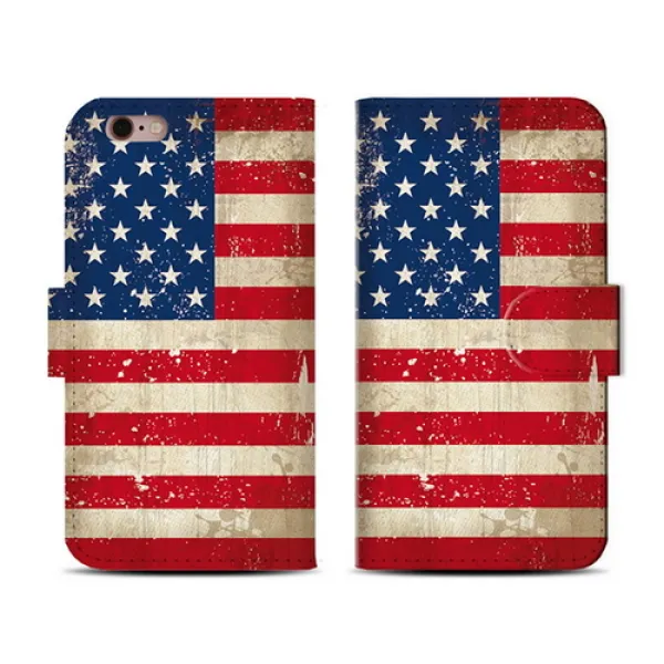  바보사랑 아이폰7플러스_지갑다이어리케이스_성조기 Grunge Flag