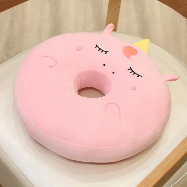 소녀 심장 라운드 중공 쿠션 학생 사무실 의자 쿠션 쿠션 두꺼운 바닥 다다미 엉덩이 쿠션, 일각수