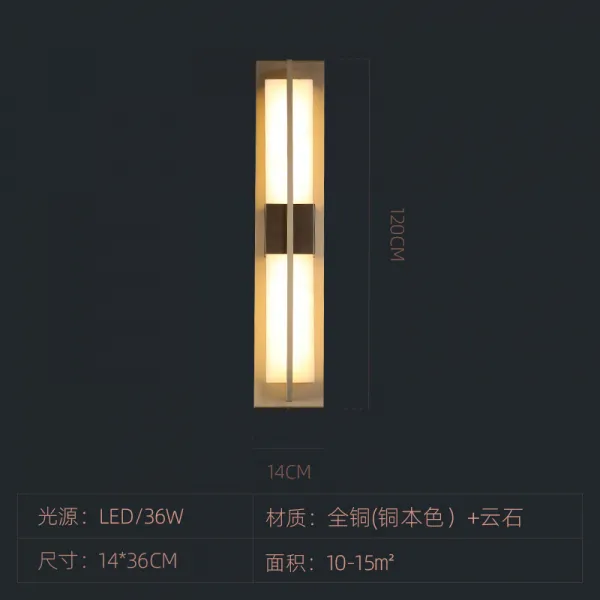 아름다운 고급스러운 벽램프 벽등 전동현대운석거실통로 배경벽 계단참장식 벽등침-22574, 07.벽등본색(길이1200X폭140