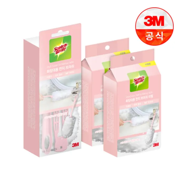 [멸치쇼핑]3M [3M]뉴 화장대용 먼지떨이 핸들+리필 5입, 상세 설명 참조