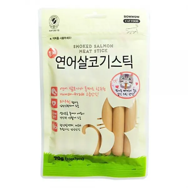 글로비스샵_바우와우 훈제연어 살코기스틱 70g+globis픞, ★이상품만족해요!!, ★이상품만족해요!!