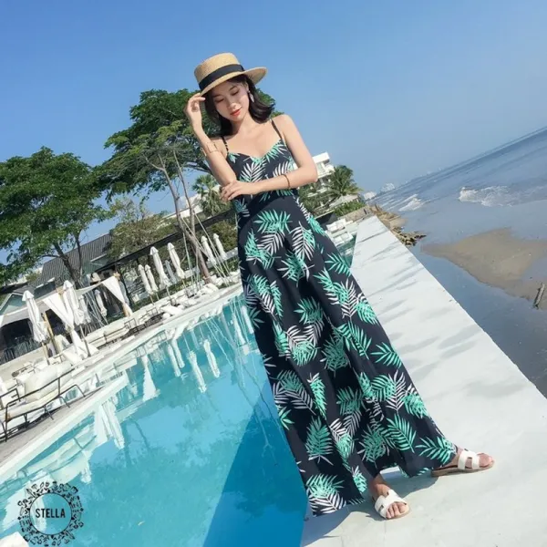 여성나시원피스 휴양지 여름신상바캉스원피스 롱원피스 민소매원피스 쉬폰원피스 비치웨어빅사이즈s11