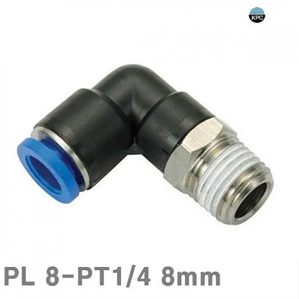 주식회사크레피 코리아뉴매틱 원터치피팅 PL타입 PL 8-PT1 4 8mm 봉 10EA 파이프 배관