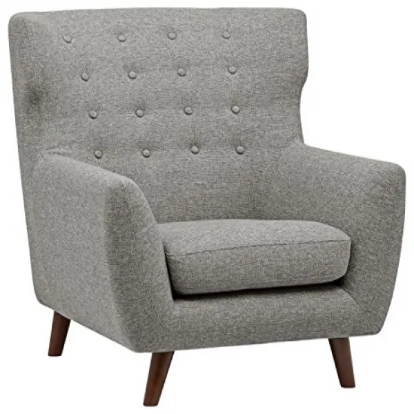 Rivet Hawthorne Mid-Century Tufted Modern Accent Chair Silver 리벳 호손 (Rivet Hawthorne) 중반 세기의 억양이있는, 1