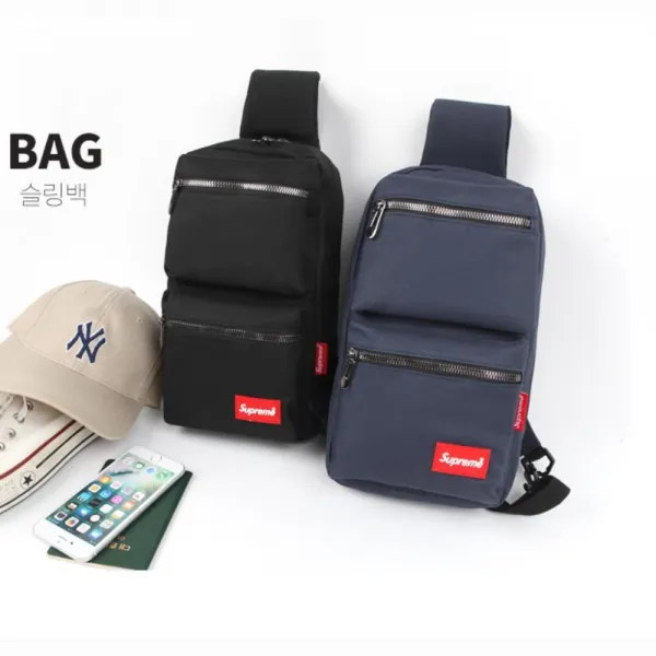 캐주얼 천 보드탈때 뒤로매는 가방 남성여행가방 인라인슬링백 스포츠맨 메신저백