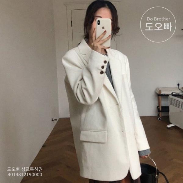도오빠 오버핏 여성 자켓 빅사이즈 여자자켓 가을 겨울 코듀로이 박시 보이핏 루즈핏 테일러드 정장자켓 캐쥬얼 20대 30대 패션 데일리 아우터
