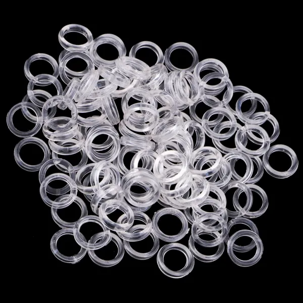 JC 100pcs 클리어 브래지어 스트랩 조정 란제리 슬라이더 O 링 비키니 패스너 6mm