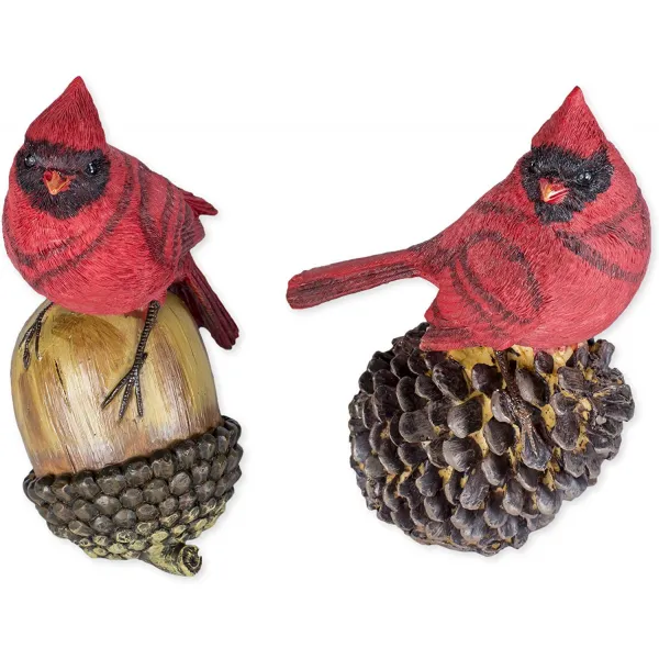 Nmt Pinecone 도토리에 추기경 2 조각 장식 세트 P044601m0m1zod8 기본