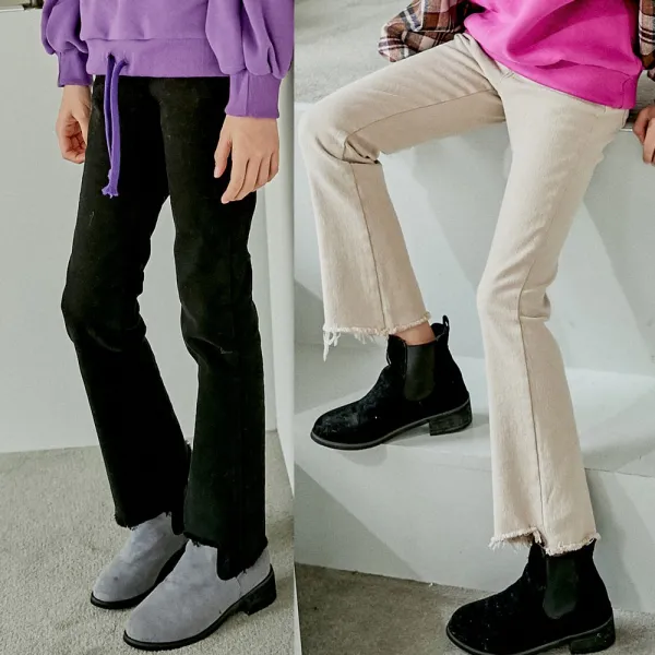 키키다이어리 주니어기모바지 초등여아바지 겨울바지주니어여아바지 Bb부츠컷면바지 바지