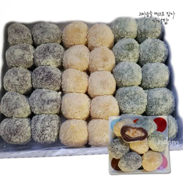 [자이담] 삼색두텁떡 1.8kg(60gx30입), 1box