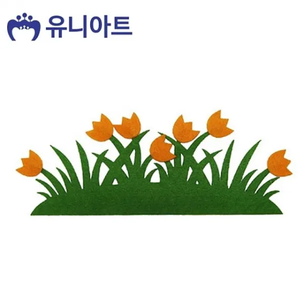 유니아트튤립연노랑펠트울타리 촉 Iece + 9164사샛
