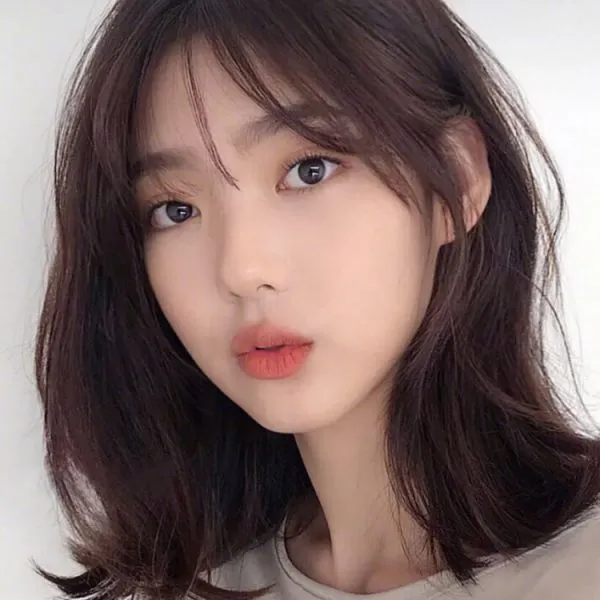 여성 자연스러운 얼굴 소멸컷 단발 레이어드 통가발 Mma 1개 자연블랙