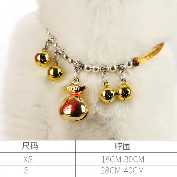 도그 방울 목걸이 태 디 보 미드 슈나우저 스몰 루프 인형 잉 숏 유어 캣 주얼리 넥워머 골드 S소형